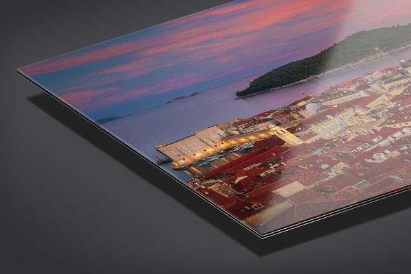 Acrylglas | Altstadt von Dubrovnik zum Sonnenuntergang