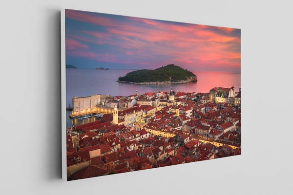 Leinwand | Altstadt von Dubrovnik zum Sonnenuntergang