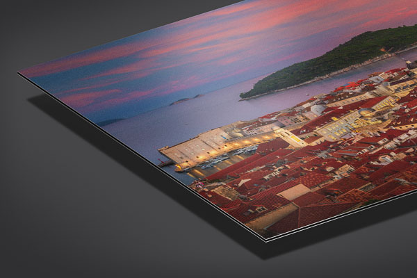 Alu-Dibond | Altstadt von Dubrovnik zum Sonnenuntergang