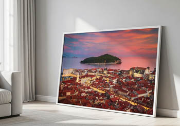 Wall Art | Old town of Dubrovnik at sunset