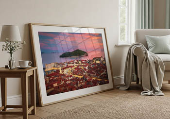 Wall Art | Old town of Dubrovnik at sunset