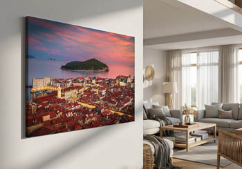 Wall Art | Old town of Dubrovnik at sunset