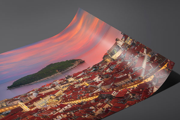 Fine Art Print | Old town of Dubrovnik at sunset