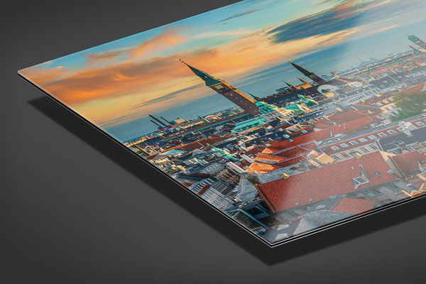 Acrylglas | Skyline von Kopenhagen bei Sonnenuntergang