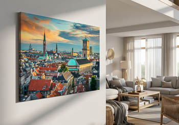 Wall Art | Sunset skyline of Copenhagen