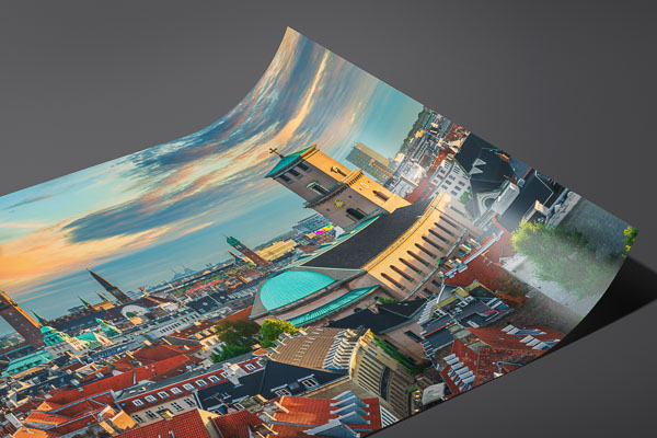 Kunstdruck / Poster | Skyline von Kopenhagen bei Sonnenuntergang