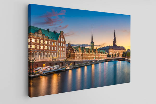 Canvas - Sunset skyline of Copenhagen
