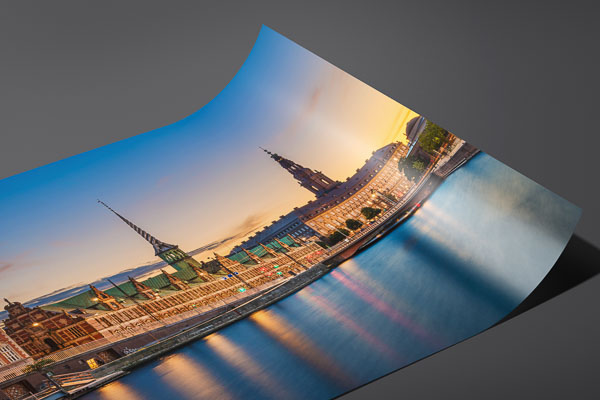 Kunstdruck / Poster | Skyline von Kopenhagen bei Sonnenuntergang
