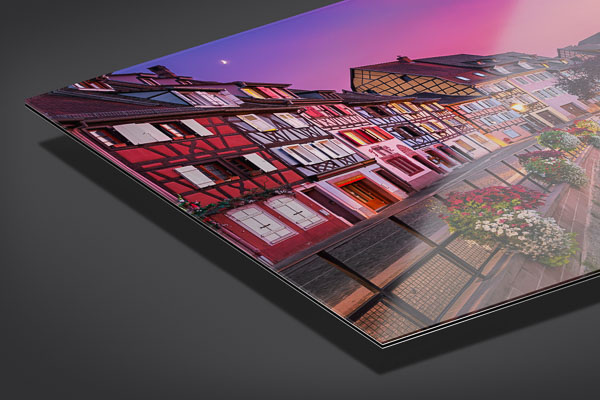 Acrylic Glass | Sunset in the old town of Colmar