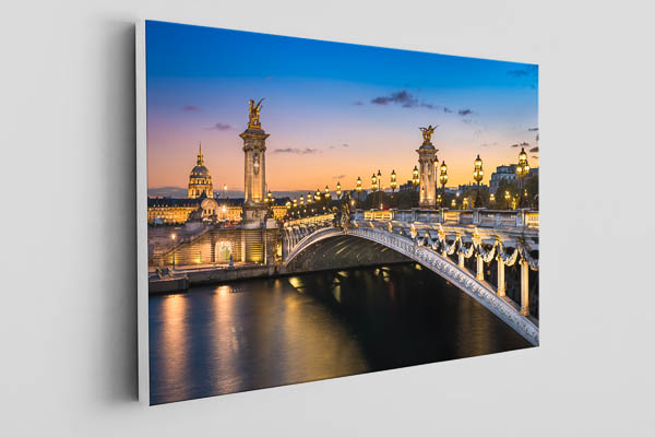 Leinwand | Alexanderbrücke in Paris zum Sonnenuntergang