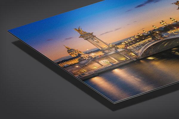 Alu-Dibond | Alexanderbrücke in Paris zum Sonnenuntergang