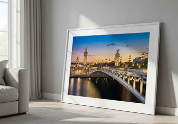 Wall Art | Alexandre III bridge in Paris during sunset