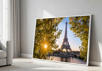 Wandbild | Herbstsonnenaufgang am Eiffelturm in Paris