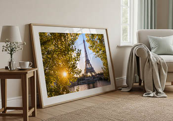 Wall Art | Autumn sunrise at the Eiffel tower in Paris