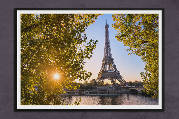 Poster / Kunstdruck | Herbstsonnenaufgang am Eiffelturm in Paris