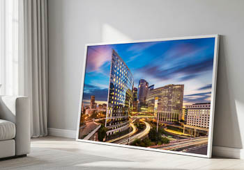 Wandbild | La Defense in Paris bei Nacht