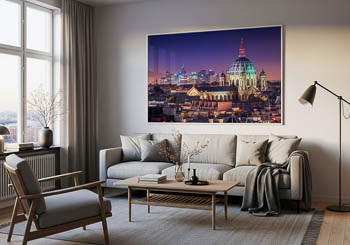 Wall Art | Night skyline of Paris