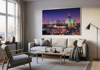 Wandbild | Nächtliche Skyline von Paris