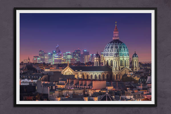 Fine Art Print | Night skyline of Paris