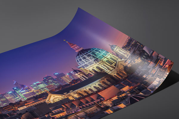 Kunstdruck / Poster | Nächtliche Skyline von Paris