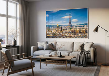 Wall Art | Skyline of Paris with the Eiffel tower