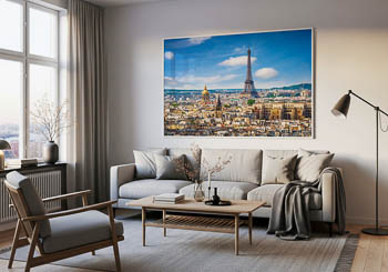 Wall Art | Skyline of Paris with the Eiffel tower