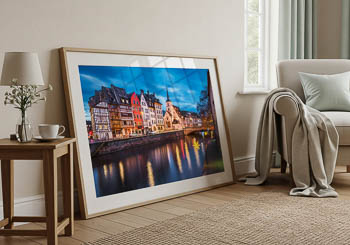 Wandbild | Straßburg mit Weihnachtsbeleuchtung