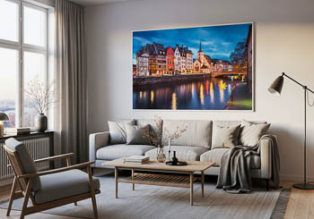 Wandbild | Straßburg mit Weihnachtsbeleuchtung