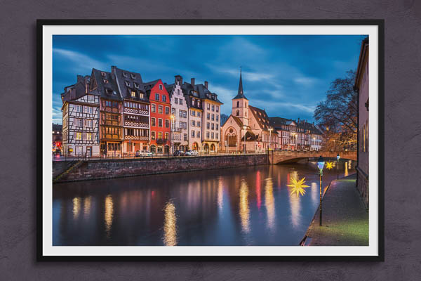 Fine Art Print | Strasbourg with Christmas decorations