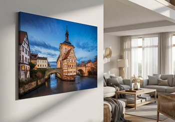 Wall Art | Town Hall of Bamberg at night