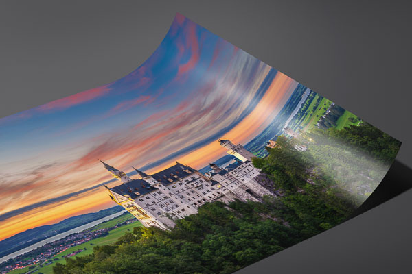 Fine Art Print | Neuschwanstein Castle at sunset