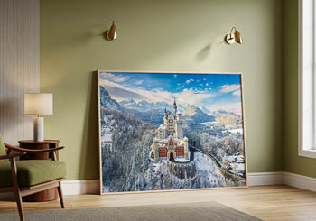 Wall Art | Neuschwanstein Castle on a winter day