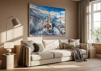 Wandbild | Schloss Neuschwanstein an einem Wintertag