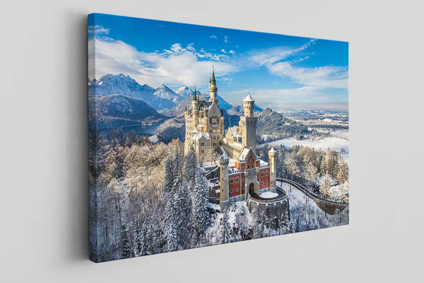 Leinwand | Schloss Neuschwanstein an einem Wintertag