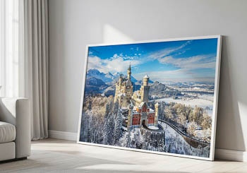 Wandbild | Schloss Neuschwanstein an einem Wintertag