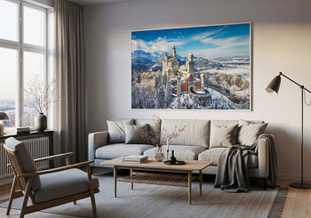 Wall Art | Neuschwanstein Castle on a winter day