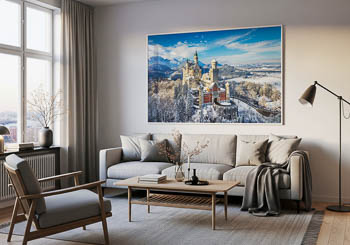 Wall Art | Neuschwanstein Castle on a winter day