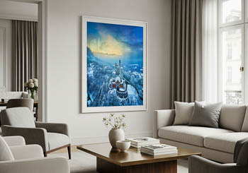 Wall Art | Neuschwanstein Castle on a winter evening