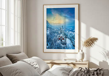 Wall Art | Neuschwanstein Castle on a winter evening