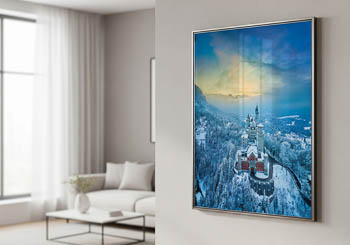 Wandbild | Schloss Neuschwanstein an einem Winterabend