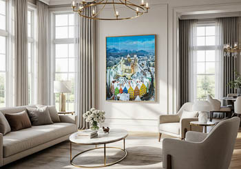 Wall Art | Old town of Füssen in winter