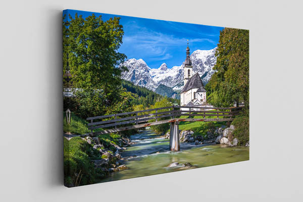 Canvas | Church of Ramsau in Berchtesgadener Land