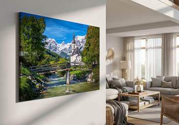 Wandbild | Kirche von Ramsau im Berchtesgadener Land