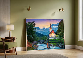 Wall Art | Church of Ramsau in Berchtesgadener Land