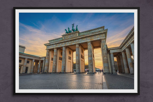 Poster / Kunstdruck | Brandenburger Tor in Berlin zum Sonnenuntergang