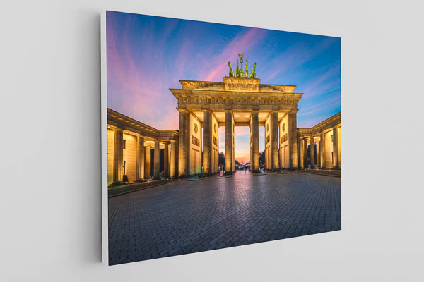 Leinwand | Brandenburger Tor in Berlin zum Sonnenuntergang