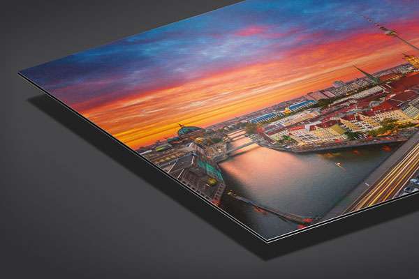 Alu-Dibond | Skyline von Berlin zum Sonnenuntergang