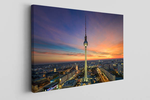 Canvas | TV tower in Berlin during sunset