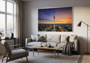 Wandbild | Berliner Fernsehturm zum Sonnenuntergang