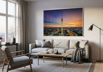 Wall Art | TV tower in Berlin during sunset